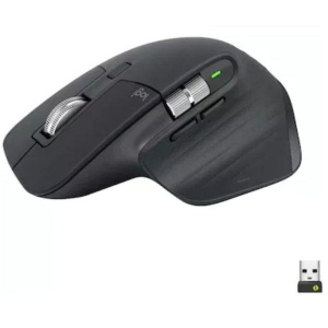 Mouse Logitech MX Master 3S, Wireless/Bluetooth fara fir, rezolutie 8000 DPI, optic, butoane/rotite 7, graphite/negru - Img 3