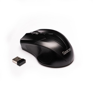 Mouse Wireless SPACER SPMO-W02, 1600 dpi, Negru