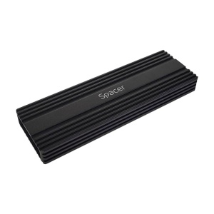 Rack extern SPACER, pt. SSD M.2 PCIe NVME, interfata PC USB 3.1 Type C, Striat, aluminiu, negru - Img 3