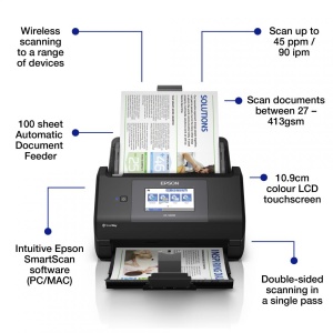 Scanner Epson WorkForce ES-590W, A4, Automat, Sheetfed, USB + WLAN + LAN - Img 3