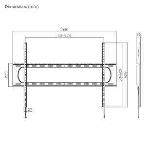 Suport TV Serioux TV TV7369F 60"-120", Tip: Fix, dimensiuni: 35x1005x625mm, compatibilitate dimensiune ecran: 60"-120", compatibilitate VESAx: 50x50, 75x75, 100x100, 100x150, 150x100, 100x200, 200x100, 150x150, 200x200, 200x300, 300x200, 200x400, - Img 7