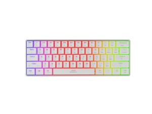 Tastatura gaming mecanica wireless Genesis Thor 660 G2 60% , iluminare RGB, swtich Tactile, switch model Gateron Brown, numar taste 61, 13 butoane multimedia, lungime cablu 1.5m, dimensiuni 293 x 102 x 39 mm, alb - Img 2