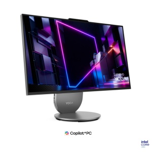 All-in-One Consumer Lenovo Yoga AIO 27IPH11 cu procesor Intel Core Ultra 5 325 pana la 4.5 GHz, 27 inch, QHD, 16 GB, Intel Graphics, FreeDos, Luna Grey, 3 ani Garantie