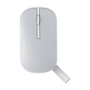 ASUS Marshmallow Mouse MD100. Form factor: Ambidextrous. Movement detection technology: Optical, Device interface: RF Wireless + Bluetooth, Movement resolution: 1600 DPI, Buttons type: Pressed buttons, Buttons quantity: 3, Scroll type: Wheel. Power