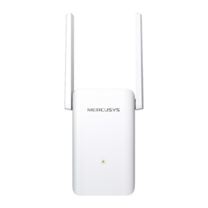 AX3000 Wi-Fi Range Extender SPEED: 574 Mbps at 2.4 GHz + 2402 Mbps at 5 GHz SPEC: 2× Fixed External Antennas, 1× Gigabit Port, Wall Plugged, 1024 QAM, OFDMA FEATURE: MERCUSYS APP, WPS/Reset Button, Signal Indicator, Range Extender/Access Point mode,