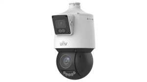 Camera IP 4MP+4MP Uniview IPC94144SFW-X25-F40C; Senzor: 1/1.8" CMOS, Senzor:1/2.7" CMOS; Rezolutie 4 MP (2688 × 1520)@25 fps; Compresie: Ultra 265, H.265, H.264, MJPEG; Canal 1:Lentila 4.0mm; Lumina alba 30M Canal 2: Lentila 4.8mm-120mm; IR 100M;