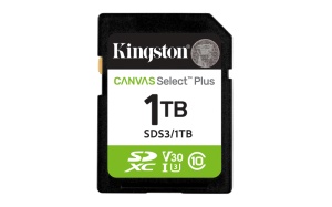 Card de memorie Kingston Canvas Select Plus Gen3 Micro-SDXC, 1 TB, Clasa 10