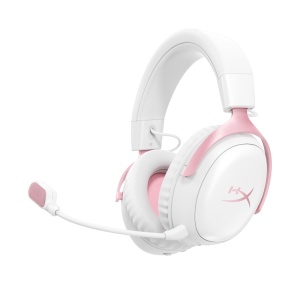 Casti HP HyperX Cloud III S WHT PNK, ng, Headphone Frequency: 20-20,000 Hz, Headphone Sensitivity: 112 dB, Microphone: Yes Microphone Frequency: 100Hz – 10kHz, Interface: Wireless (2.4 GHz, Bluetooth), Cable length: 0.5m, Color: Lavender, Material:
