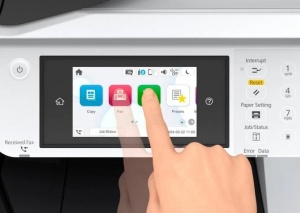 EPSON WorkForce Pro EM-C7100DWF A3+ COLOR INKJET MFP, Functii( Tiparire, Scanare, Copiere, Fax), 4 culori, Viteza printare; 35 ppm mono, 35ppm Color, Rezolutie: 4.800 x 1.200 DPI, Volum recomandat lunar: 500-5.000pagini,Maxim: 75.000 pagini, Viteza - Img 3