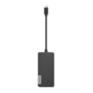 Hub Lenovo USB-C 7 în 1; conectivitate: Port USB-C; Porturi de extindere: 2 x USB 3.0; 1 x USB 2.0; 1 x HDMI 1.4; 1 x Cititor de car duri TF; 1 x Cititor de carduri SD; 1 x Port de incarcare USB-C, by pass pentru încarcarea notebook-ului; dimensiune: