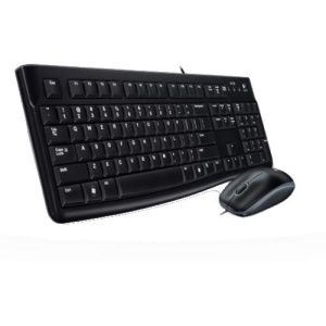 Kit Logitech MK120, tastatura cu fir standard, USB 2.0, mouse optic numar butoane/rotite scroll 3/1, negru - Img 1