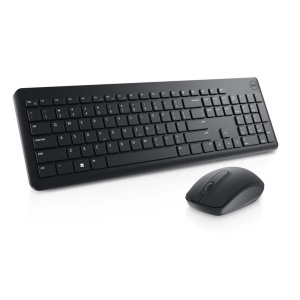 Kit Wireless tastatura si mouse Dell KM3322W, taste numerice, Negru