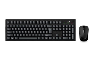 Kit wireless tastatura si mouse Genius KM-8101, taste numerice, negru