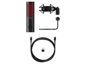 Microfon HyperX QuadCast 2, USB-C, pentru gaming, streaming si podcasting, control on-board, iluminare LED, stand antișoc demontabil, PC/Mac/PS5/PS4, negru - Img 3