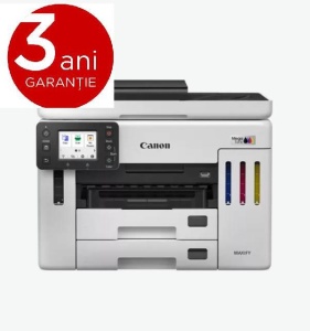 Multifunctional inkjet color CISS Canon Maxify GX7140, ( Print,Copy,Scan, Fax, Cloud), dimensiune A4 , duplex printare, ADF, viteza 24ppm alb-negru, 15.5 ppm color, rezolutie 600X1200 dpi, alimentare hartie250+250+100 coli, Scannet CIS, rezolutie