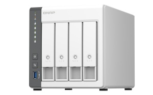 NAS QNAP 433 4-Bay, CPU ARM 2.0GHz Quad core, RAM 4GB, HDD 2.5"/3.5" SATA 6Gbps (neincluse), LAN: 1 x 2.5GbE + 1 x GbE, USB3.2 Gen1: 1 USB2.0: 2, tower, adaptor alimentare, garantie 2 ani
