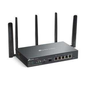 "Omada 4G+ Cat6 AX3000 Gigabit VPN Router PORT: 1× Gigabit SFP WAN/LAN Port, 1× Gigabit RJ45 WAN Port, 4× Gigabit WAN/LAN RJ45 Ports, 1 Nano SIM slot (4G+ Cat6) SPEED: 574Mbps at 2.4 GHz + 2402 Mbps at 5 GHz (HE160) Wi-Fi Speed, 300 Mbps Download LTE - Img 2