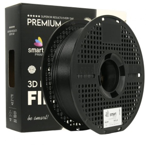 SMART PRINT 3D FILAMENT 1KG PETG+CF BLACK, continut de fibra de carbon, reztenta la deformare, rezistenta la caldura sporita, recomandare utilizare impreuna cu imprimanta cu incinta inchisa. Diametru: 1.75mm, Greutate: 1kg, Temperatura duza: 255C - 270C,