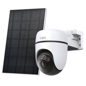 Solar-Powered Pan/Tilt Security Camera Kit SPEC:3K 5MP (2880×1620), 2.4 GHz, 6700mAh rechargeable lithium-ion battery, Solar panel (5.2V, 2.5W) FEATURE: Pan/Tilt, Non-Stop Power, Smart Detection and Notifications (motion, people, pets, cars),AI