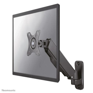 Suport perete Neomounts WL70-440BL11; pentru display-uri cu diagonale 17"-32", sistem de prindere VESA 75x75~100x100, greutate maxima suportata 9kg, full motion, tilt +90/-45°, swivel +/-180°, rotate 360°, inaltime reglabila manual 0-250mm; gas spring;