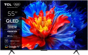 Televizor TCL QLED 55P81K, 139 cm, Smart Google TV, 4K