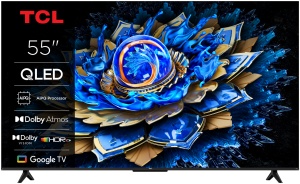 Televizor TCL QLED 55T69C, 138 cm, Smart Google TV, 4K