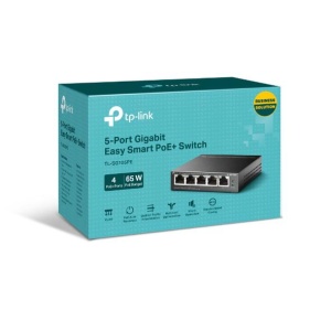 "5-Port Gigabit Easy Smart Switch with 4-Port PoE+ PORT: 4× Gigabit PoE+ Ports, 1× Gigabit Non-PoE Ports SPEC: 802.3at/af, 65 W PoE Power, Desktop Steel Case FEATURE: PoE Auto Recovery, MTU/Port/Tag-based VLAN, QoS, IGMP Snooping, Web/Utility Management, - Img 3