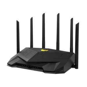 ASUS TUF Gaming AX6000 Dual Band WiFi 6 Gaming Router, Network Standard: IEEE 802.11a, IEEE 802.11b, IEEE 802.11g, WiFi 4 (802.11n), WiFi 5 (802.11ac) WiFi 6 (802.11ax), IPv4, IPv6, AX6000- 1148+4804 Mbps, 6 antene externe, Procesor: 2.0 Ghz, Memorie: - Img 8