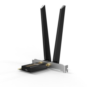 BE9300 Tri-Band Wi-Fi 7 Bluetooth PCI Express Adapter SPEED: 5760 Mbps at 6 GHz + 2880 Mbps at 5 GHz + 688 Mbps at 2.4 GHz SPEC: 2× High Gain Tri-Band External Antennas FEATURE: Wi-Fi 7, MLO, Multi-RU, 4096 QAM, 320MHz, MU-MIMO, OFDMA, WPA3, Bluetooth 5.4 - Img 3