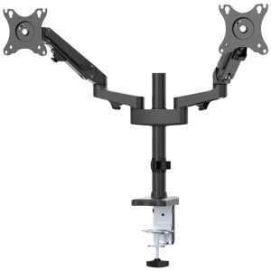 Brat de birou pentru monitor Neomounts, poate sustine 2 monitoare cu diagonala display 17-27", suporta pana la 14kg per monitor, full motion, +45°, -45° inclinatie, +90°, -90° swivel, +180°, -180° rotatie, VESA min 75x75, VESA max 100x100, reglabil pe - Img 2