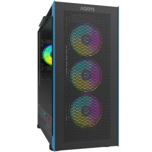 Carcasa AQIRYS Sargas, RGB, Mid Tower, Black - Img 2