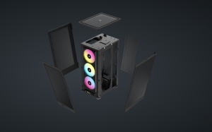 Carcasa Corsair 2000D Airflow RGB Mini-ITX NEGRU - Img 3