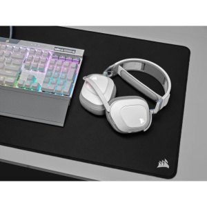 Casti cu microfon Corsair HS80 WIRELESS Surround 7.1, Multi-platform Gaming, 20Hz-40KHz, 32ohm, 116db, driver 50mm, autonomie baterie de pana la 20 de ore, alb - Img 12