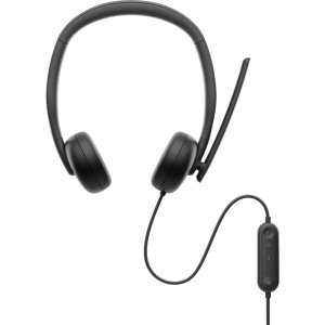 Casti Head-band DELL WH3024, Wired, noise-canceling, Negru - Img 6