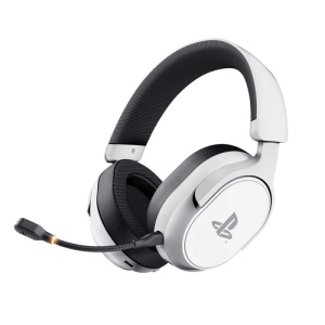 Casti wireless Trust GXT 499 Forta pentru PS5, frecventa raspuns 20 - 20.000 Hz, impendanta 32 Ohm, frecventa raspuns microfon 100 - 17.000 Hz, durata de viata baterie 55 ore cu becul LED oprit, alb