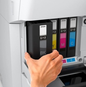 EPSON WorkForce Pro EM-C7100DWF A3+ COLOR INKJET MFP, Functii( Tiparire, Scanare, Copiere, Fax), 4 culori, Viteza printare; 35 ppm mono, 35ppm Color, Rezolutie: 4.800 x 1.200 DPI, Volum recomandat lunar: 500-5.000pagini,Maxim: 75.000 pagini, Viteza - Img 4