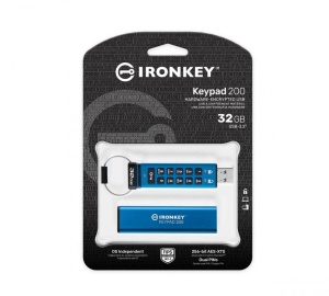 Memorie USB Kingston Keypad 200 32 GB, USB 3.2, Albastru - Img 4