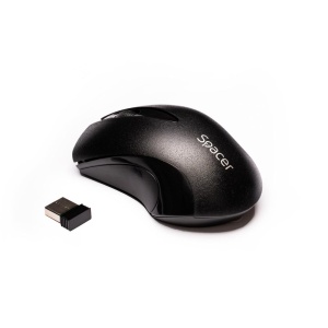 Mouse Wireless SPACER SPMO-W12, 1001 2000 dpi, Negru