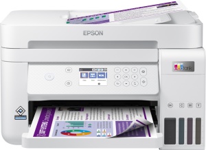 Multifunctional inkjet color Epson EcoTank CISS L6276, culoare alb, dimensiune A4 (Printare,Copiere, Scanare), printare borderless, viteza 33ppm alb-negru, 20ppm color, rezolutie 4800x1200 dpi, alimentare hartie 250 coli,ADF 30 coli, duplex automat - Img 2