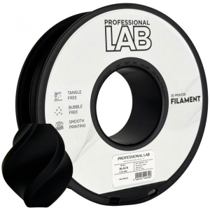 PROF. LAB 3D FILAMENT 1KG PLA+ BLACK, Diametru: 1.75mm, Greutate: 1kg, Temperatura duza: 200C – 220C, temperatura platforma printare: 50C – 60C, culoare: Negru, PLA+ este o versiune revizuita a PLA standard, mai durabil, mai putin casant, rezistenta mai