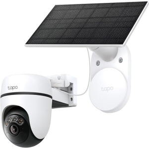 Solar-Powered Pan/Tilt Security Camera Kit SPEC:2K 3MP(2304×1296), 2.4 GHz, 6700mAh rechargeable lithium-ion battery, Solar panel (5.2V, 2.5W) FEATURE: Pan/Tilt, Non-Stop Power, Smart Detection and Notifications (motion, people), Color Night Vision,