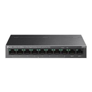 Switch TP Link 8-Port 10/100Mbps+2-Port Gigabit Desktop Switch with 8- Port PoE+, 10BASE-T: UTP category 3, 4, 5 cable (maximum 100m), 100BASE- TX: UTP category 5 or above cable (maximum 100m), 1000BASE-T: UTP category 5e or above cable (maximum 100m),