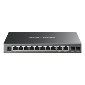 12-Port Gigabit Desktop Switch with 8-Port PoE+ PORT: 8× Gigabit PoE+ Ports, 2× Gigabit Non-PoE Ports, 2× Gigabit SFP Slots SPEC: Compatible with 802.3af/at PDs, 110 W PoE Power, Desktop Steel Case, Wall Mounting FEATURE: Extend Mode for 250m PoE