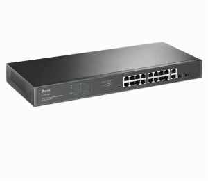 "18-Port Gigabit Rackmount Switch with 16-Port PoE+ PORT: 16× Gigabit PoE+ Ports, 2× Gigabit Non-PoE Ports, 2× Combo Gigabit SFP Slots SPEC: 802.3at/af, 250 W PoE Power, 1U 19-inch Rack-mountable Steel Case FEATURE: Plug and Play" - Img 3