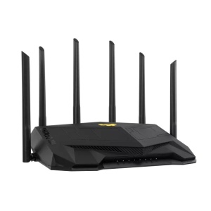 ASUS TUF Gaming AX6000 Dual Band WiFi 6 Gaming Router, Network Standard: IEEE 802.11a, IEEE 802.11b, IEEE 802.11g, WiFi 4 (802.11n), WiFi 5 (802.11ac) WiFi 6 (802.11ax), IPv4, IPv6, AX6000- 1148+4804 Mbps, 6 antene externe, Procesor: 2.0 Ghz, Memorie: - Img 9