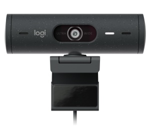 Camera web Logitech Rally BRIO 500 Graphite, rezolutie senzor 4MP, rezolutie foto 1920 x 1080 pixeli, interfata USB-C, microfon, Mod automat HDR, unghi de vizibilitate 90 grade, graphite