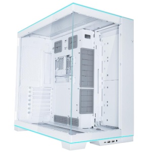 Carcasa LIAN LI O11 DYNAMIC EVO Mid Tower RGB ALB, Tempered Glass, Sloturi Expansiune 7, Drive Bays: 4x3.5" sau 2x2.5", Ventilatoare Suportate: 10 (spate: 1x120mm, sus: 3x120mm sau 3x140mm, lateral: 3x120mm sau 3x140mm, jos: 3x120mm sau 3x140mm), Format