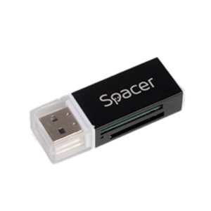 Card Reader Spacer SPCR-658, USB 2.0, Black-White