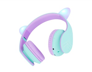 Casti Over-ear PowerLocus KidsCat, Wireless/Wired, Multicolor - Img 2