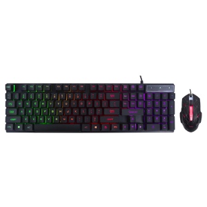 Kit Wired tastatura si mouse SPACER SP-GK-01, taste numerice, Negru